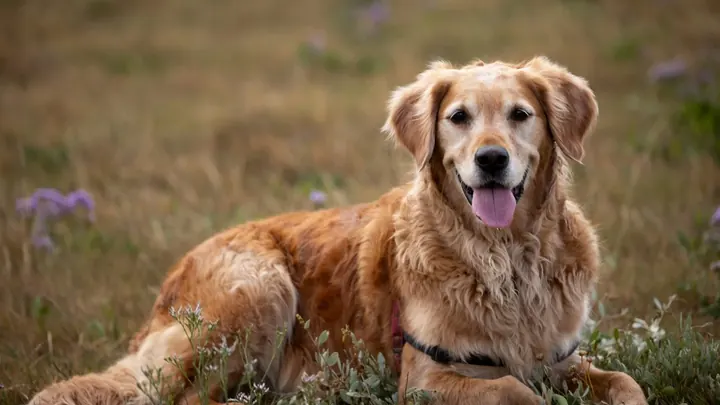 Golden retriever with pet insurance costs averaging $35 to $52 per month in 2026